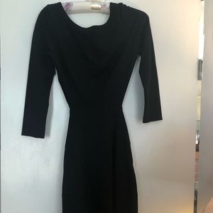 Halston Heritage Black bodycon dress